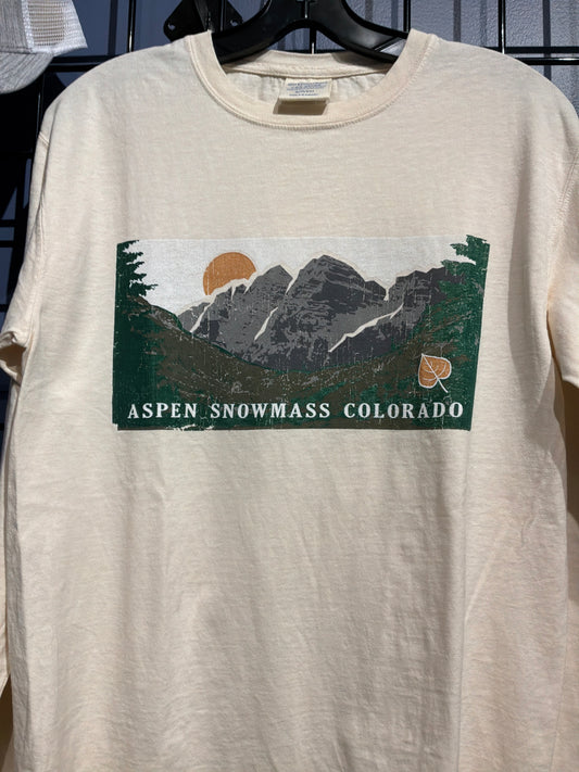 Adult LS Tshirt Aspen Snowmass Mountain