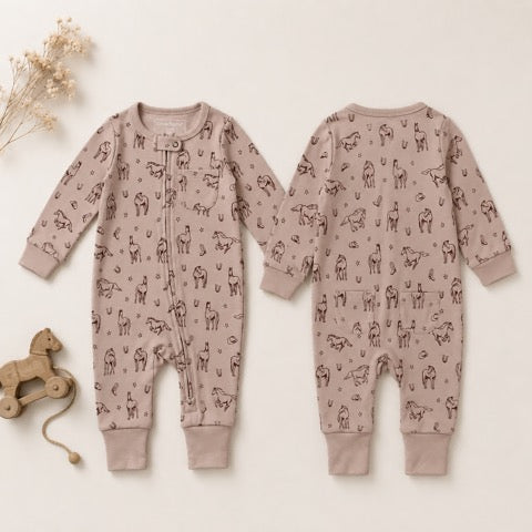 Organic Footless Zipper Romper